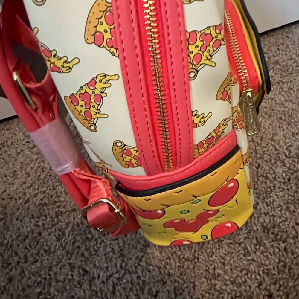 Disney Mickey Pizza Loungefly Mini Backpack - Picture 7 of 9